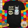 Hot Llama Glasses Face Mask Keep Your Dist Ance Shirt