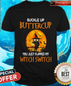 Owl Buckle Up Buttercup You Just Flipped My Witch Switch Halloween Shirt