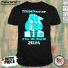 Trumpinator I’ll Be Back 2024 Retro Blue Shirt - Design by Mascaratee.com