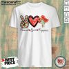 Peace Love Coquelicots Fleurs Coeur Rouge Classique Shirt- Design By Mascaratee.com