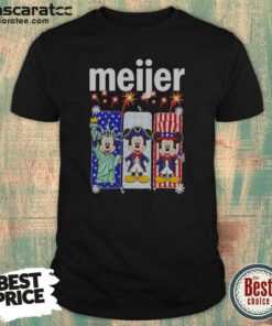 Awesome Meijer Mickey Mouse As Statue Of Liberty And Uncle Sam Patriotic shirt optimized on a short sleeve cotton tee