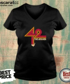 Awesome The Hitchhiker'S Guide To The Galaxy 42 The Ultimate Answer V Neck Shirt v neck optimized in black