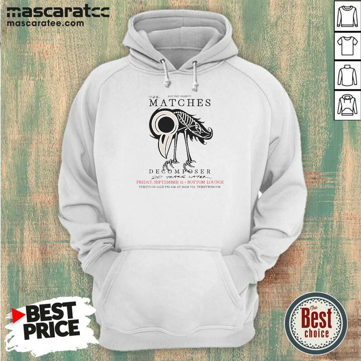 Awesome The Matches Decomposer 20 Years Later Band Tour Hoodie