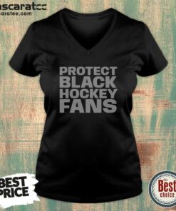 Nice Protect Black Hockey Fans V-Neck Shirt