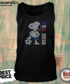 Nice Snoopy USMNT 2026 World Cup Soccer Team Character Logo Shirt For Fans Of USA 2026 Tank Top