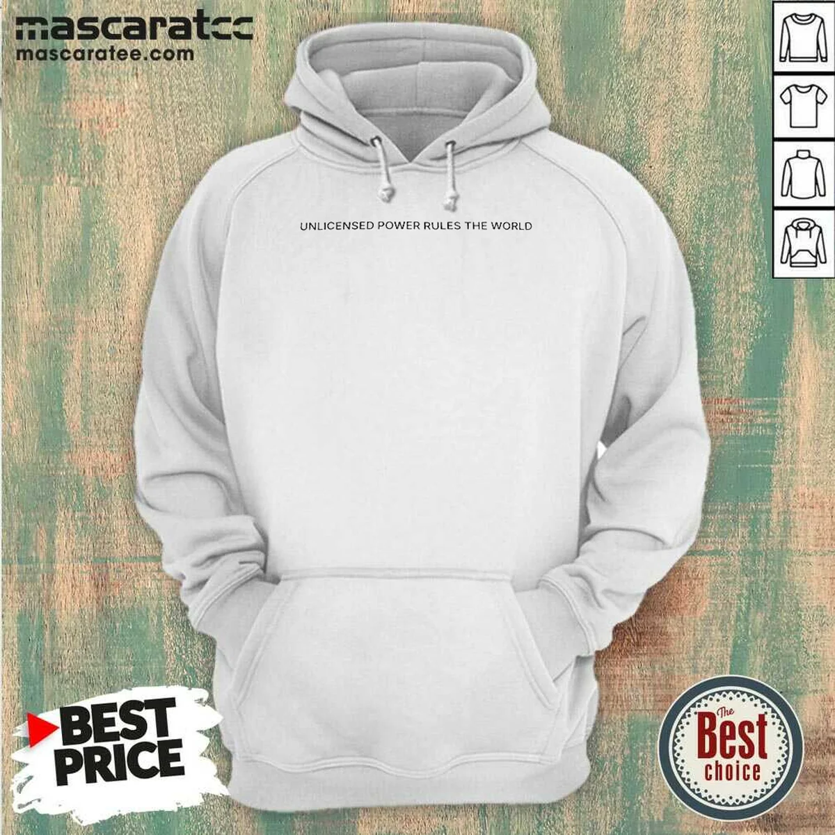 Official Unlicensed Power Rules The World Hoodie