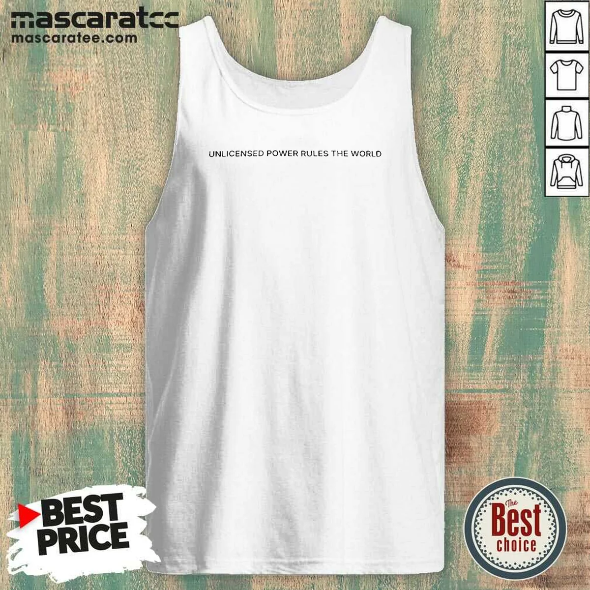 Official Unlicensed Power Rules The World Tank Top