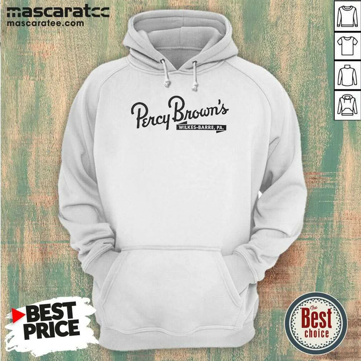 Original Percy Brown'S Wilkes Barre PA Hoodie