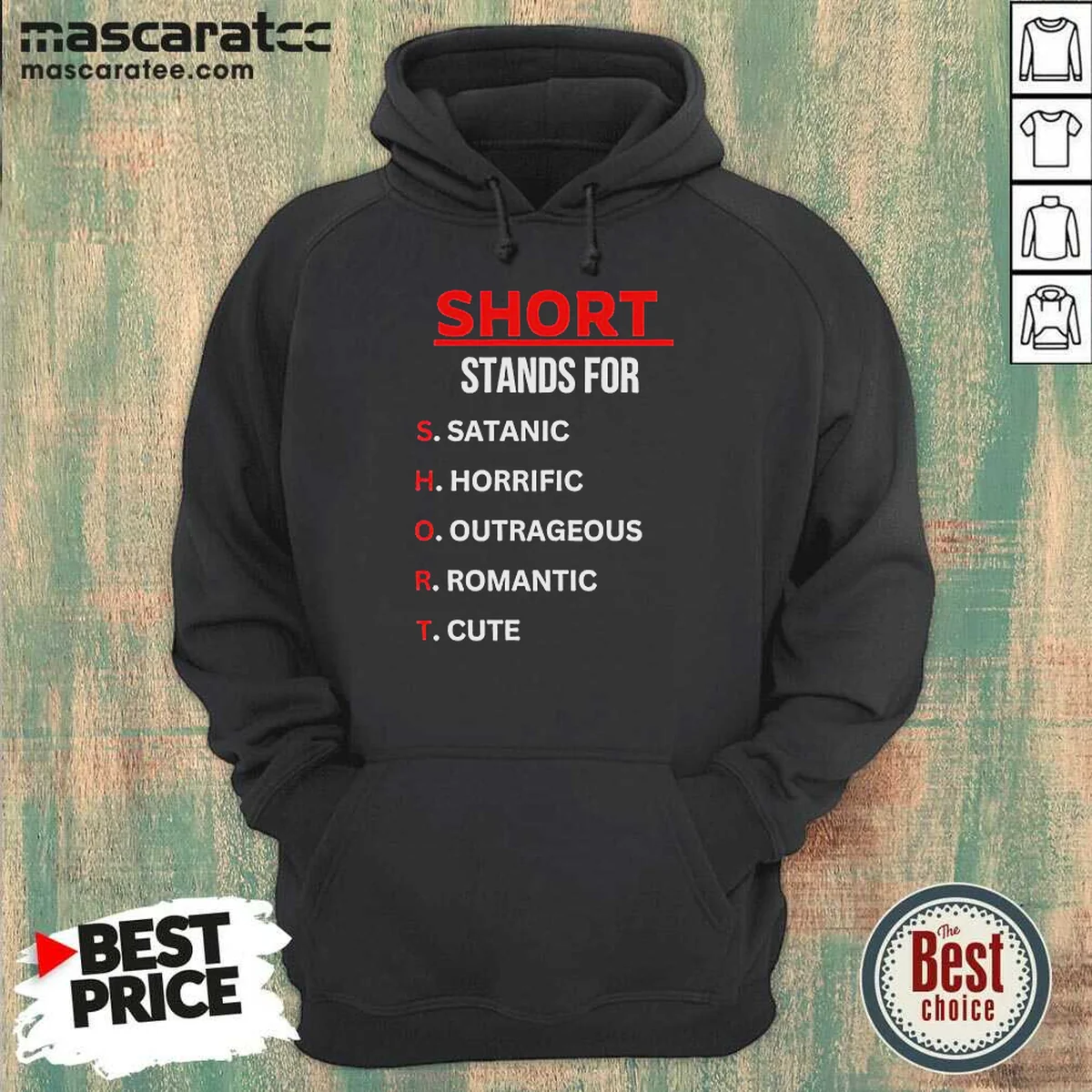 Original Short Stands For Satanic Horrific Hoodie Original Short Stands For Satanic Horrific Hoodie