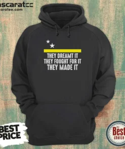 Original Uracao Flag They Dreamed It Fought For It Hoodie hoodie optimized featuring a comfortable pullover design with a front pocket