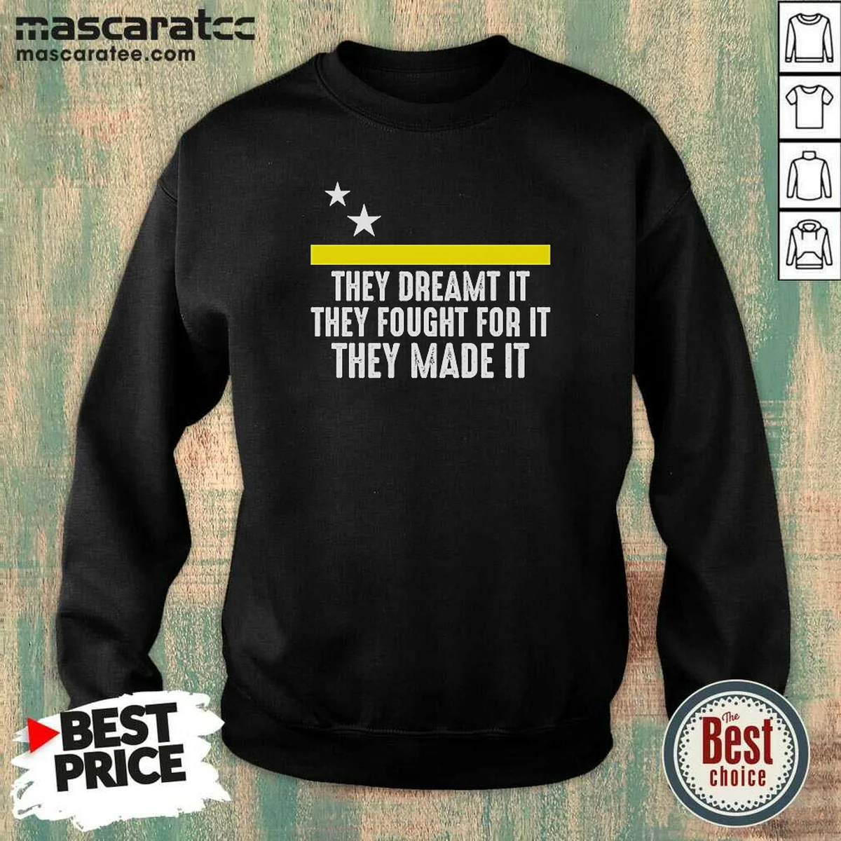 Original Uracao Flag They Dreamed It Fought For It Sweatshirt optimized for comfort and warmth