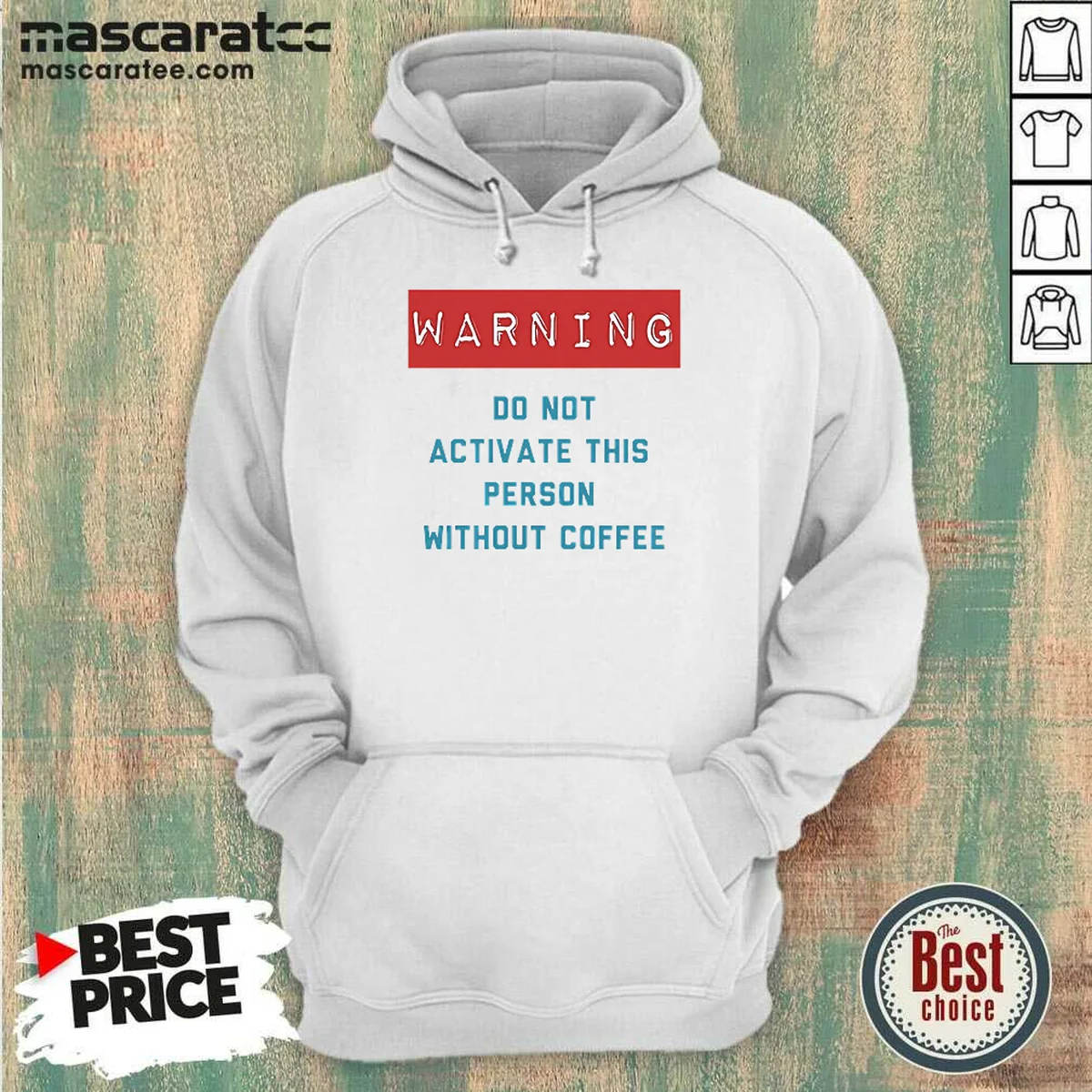 Original Warning Do Not Activate This Without Coffee Hoodie
