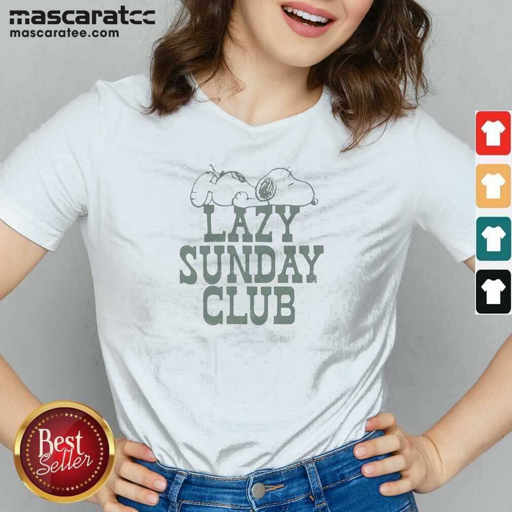 Premium Snoopy Lazy Sunday Club V-Neck Shirt