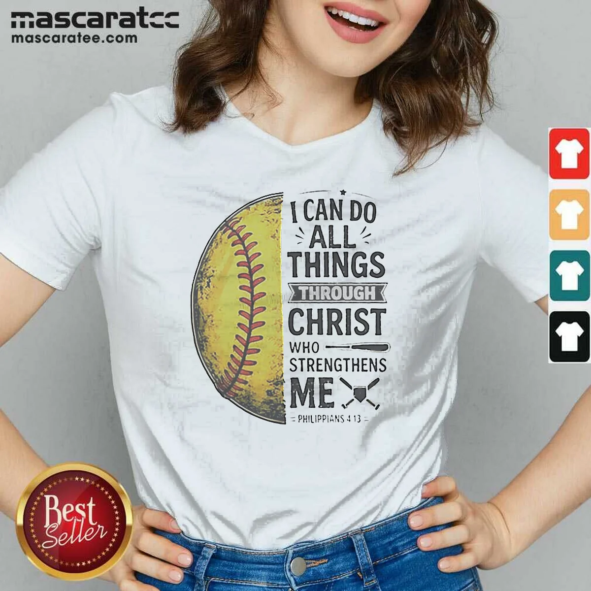 Pretty Baseball I Can Do All V-Neck Shirt Pretty Baseball I Can Do All V-Neck Shirt