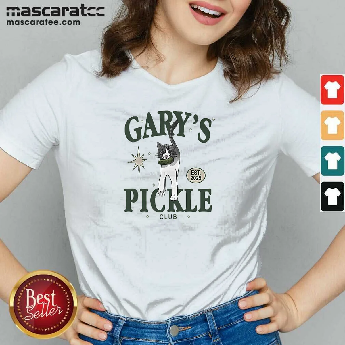 Pretty Nine Garys Pickle Club Est V-Neck Shirt Pretty Nine Garys Pickle Club Est V-Neck Shirt