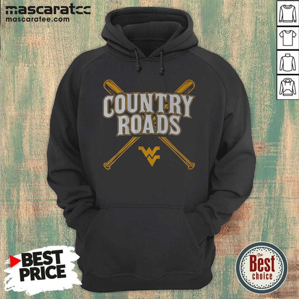 Pretty West Virginia Baseball Country Roads shirt optimized on Hoodie Pretty West Virginia Baseball Country Roads shirt optimized shown as a hoodie preview