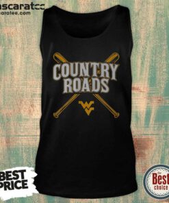 Pretty West Virginia Baseball Country Roads tank top optimized for showcasing vibrant design and comfortable fit