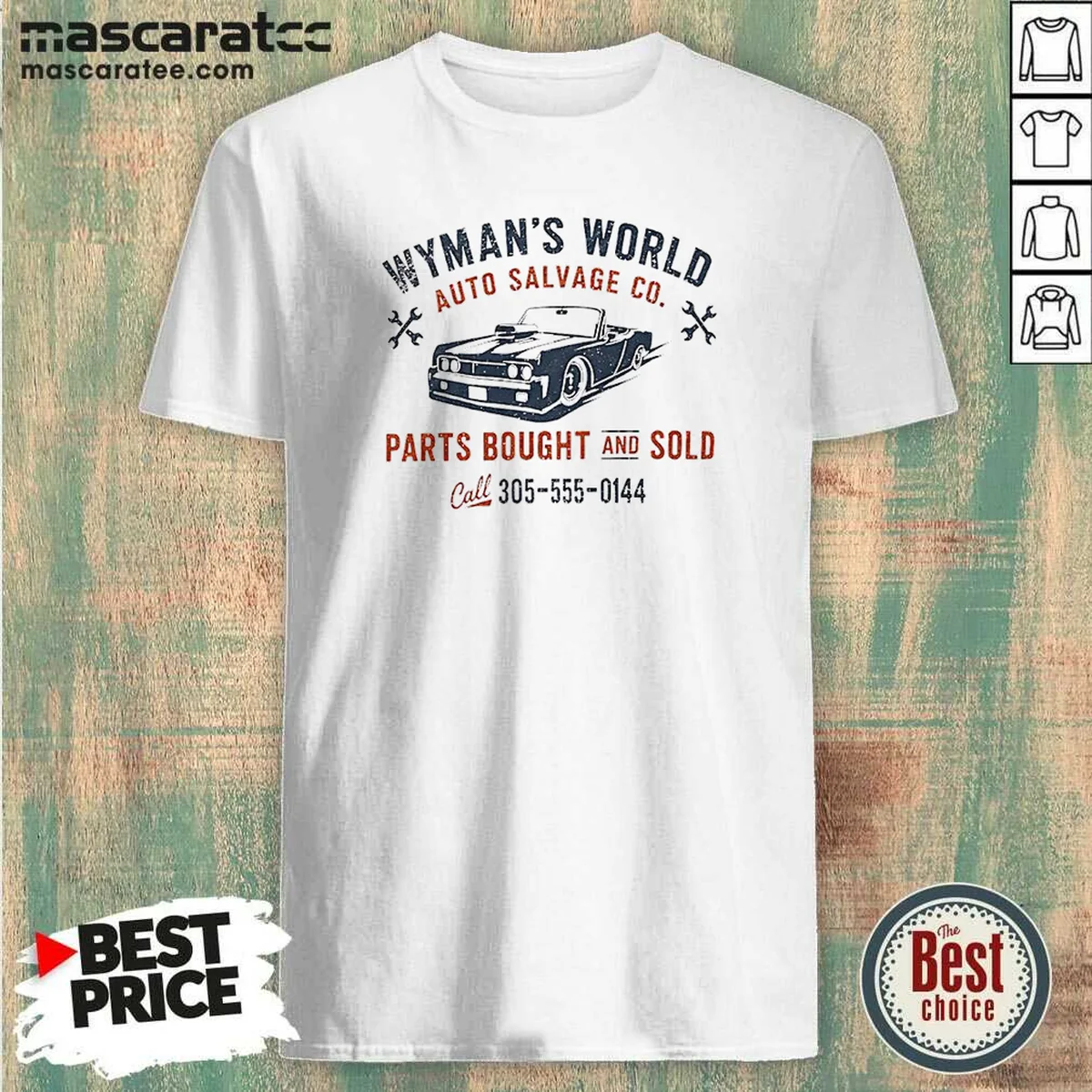 Pretty Wymans World Auto Salvage Co Shirt Pretty Wymans World Auto Salvage Co Shirt