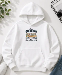 Funny It'S A Good Day For Learning School Bus Animals Hoodie