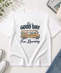 Funny It'S A Good Day For Learning School Bus Animals