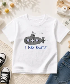 Funny Submarine I Has Boatz Cartoon Meme Kids T-Shirt