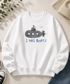 Funny Submarine I Has Boatz Cartoon Meme Sweater