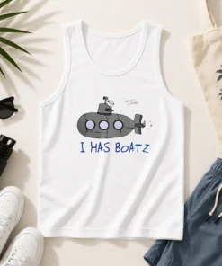 Funny Submarine I Has Boatz Cartoon Meme Tank Top