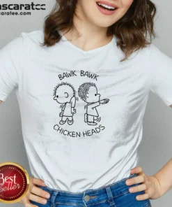 Good Bawk Bawk Chicken Heads Peanuts Charlie V-Neck Shirt