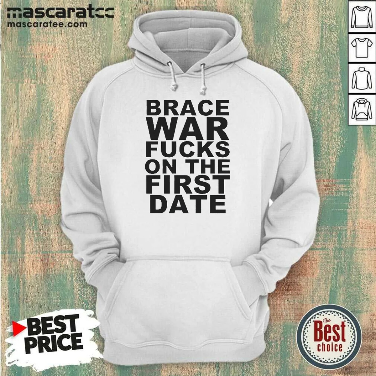 Good Brace War Fucks On The First Date Hardcore Hoodie