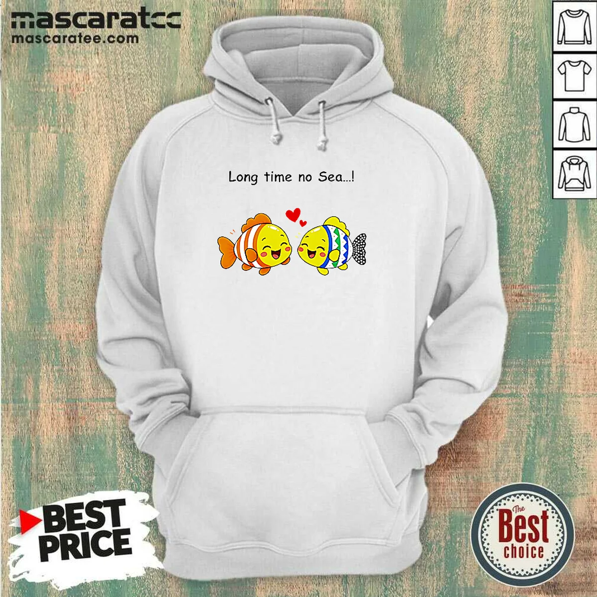Good Cute Fish Couple Long Time Hoodie Good Cute Fish Couple Long Time Hoodie