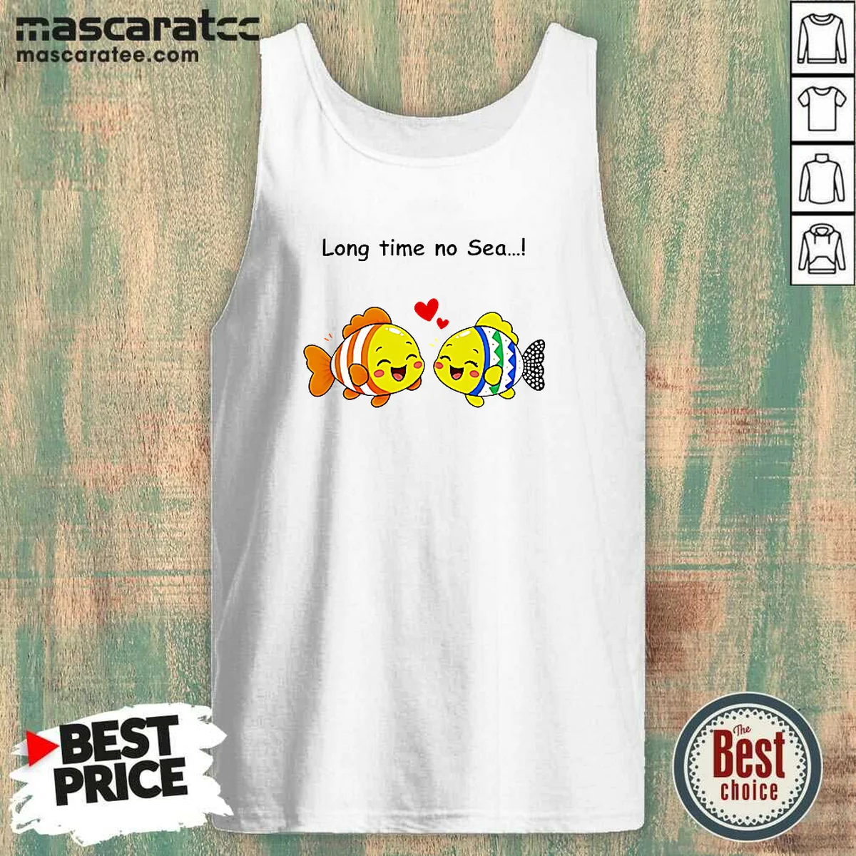 Good Cute Fish Couple Long Time Tank Top Good Cute Fish Couple Long Time Tank Top