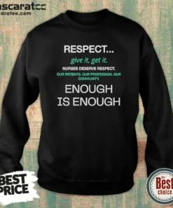 Hot Awesome Respect Nurses Enough Is Enough Sweatshirt
