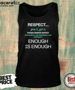 Hot Awesome Respect Nurses Enough Is Enough Tank Top