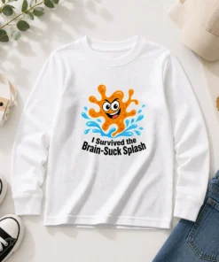 Hot Cheeky Brain Suck Amoeba Minimalist Long Sleeve Shirt