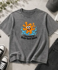 Hot Cheeky Brain Suck Amoeba Minimalist Washed T-Shirt