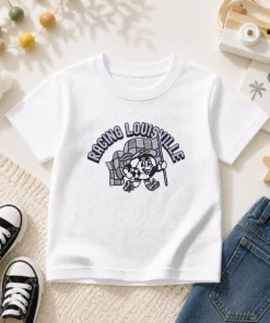 Hot Kid'S Racing Louisville Soccer Player Grey Kids T-Shirt