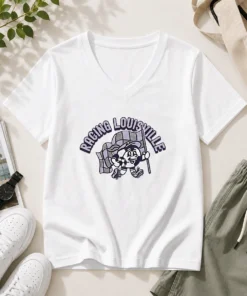 Hot Kid'S Racing Louisville Soccer Player Grey V-Neck Shirt