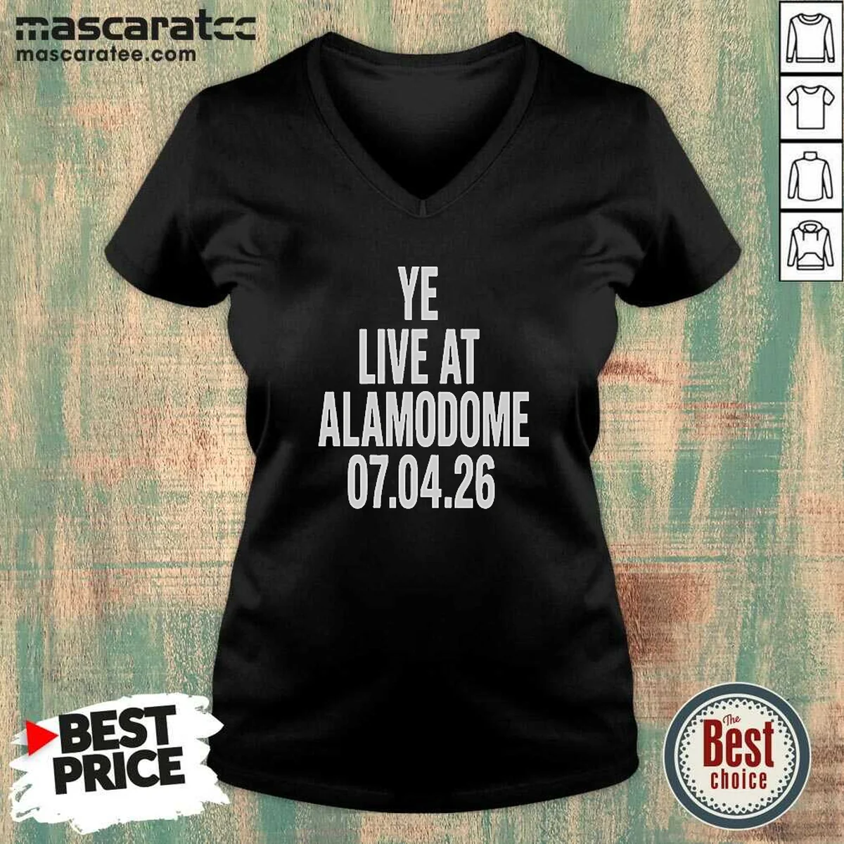 Hot Pretty Ye Live At Alamodome V-Neck Shirt Hot Pretty Ye Live At Alamodome V-Neck Shirt