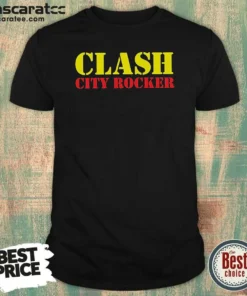 Nice Clash City Rocker shirt optimized showing a classic crew neck and short sleeves in a high-quality fabric