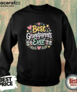Official Best Grandparents Ever For Grandparents Doodle Typograp Sweatshirt