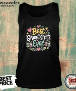Official Best Grandparents Ever For Grandparents Doodle Typograp Tank Top
