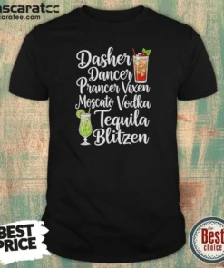 Official Drinks Cocktail Glass Dasher Dancer Prancer Vixen Moscato Vodka Tequila Blitzen