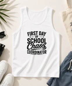 Official First Day Of School Chaos Coordinator Silhouette Tank Top