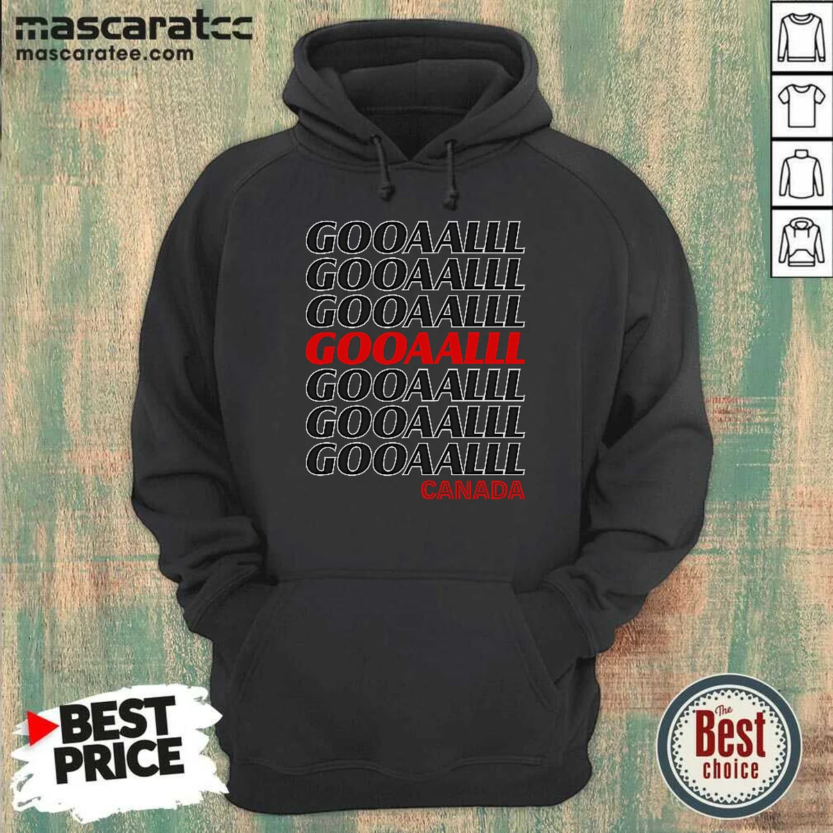 Official Gooooalll Canada Soccer Fan Apparel For Game Day Hoodie