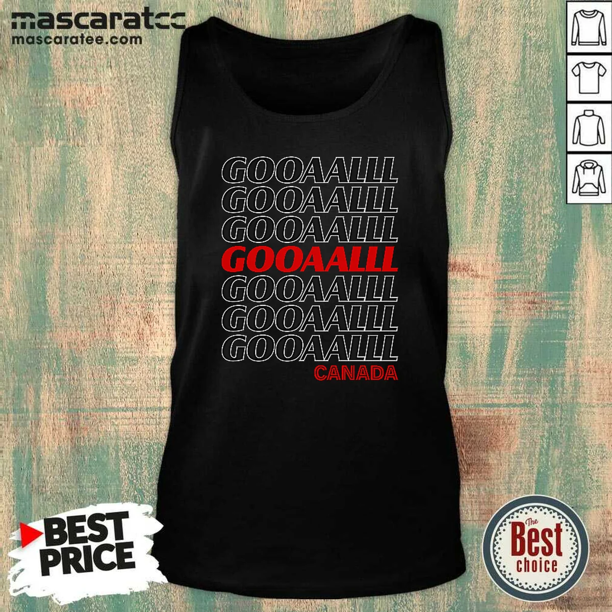 Official Gooooalll Canada Soccer Fan Apparel Tank Top Official Gooooalll Canada Soccer Fan Apparel Tank Top