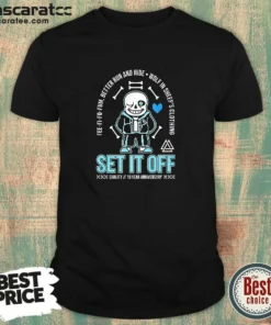 Official Set It Off Duality 10 Year Anniversary Undertale Sans Skeleton shirt featuring Sans skeleton graphic on front