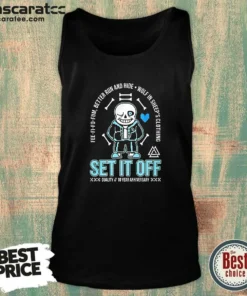 Official Set It Off Duality 10 Year Anniversary Undertale Sans Skeleton Tank Top
