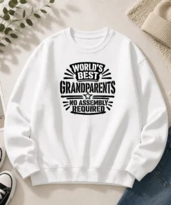 Original Grandparents Day Stencil Shirt Worlds Best No Assembly Neede Sweater