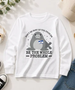 Original Hello My Name Is Neil Funny Seal Character Copy Long Sleeve Shirt