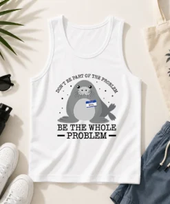 Original Hello My Name Is Neil Funny Seal Character Copy Tank Top